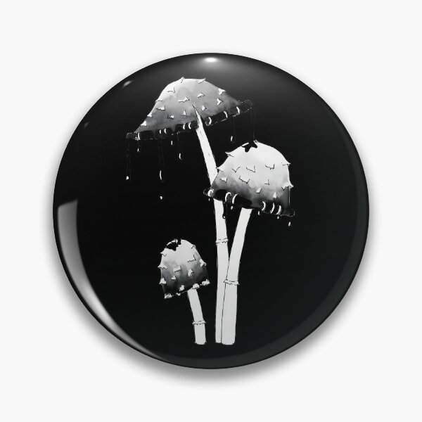 Item preview, Inky Cap Mushrooms Black and White designed and sold by folgersolarzj.