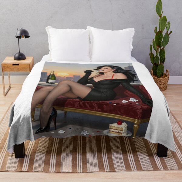 Item preview, Cassandra eats dessert champagne sunset view designed and sold by CathryneDelamort.