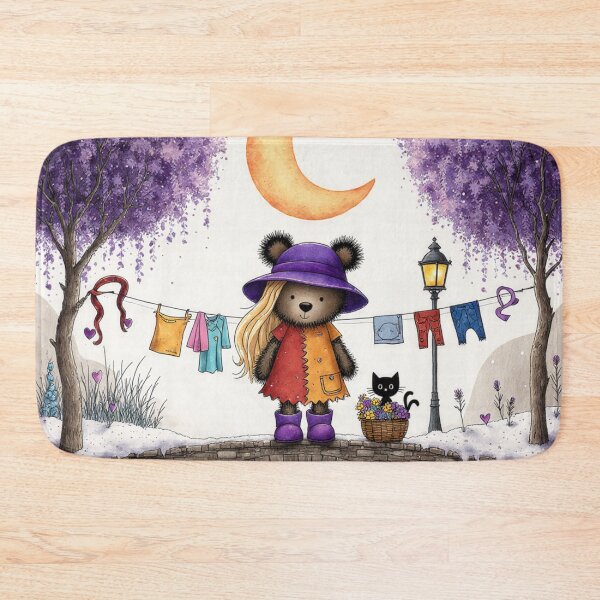 Item preview, Moonlit Teddy Bear Walk – Whimsical Storybook Illustration designed and sold by Whimsical Hug.