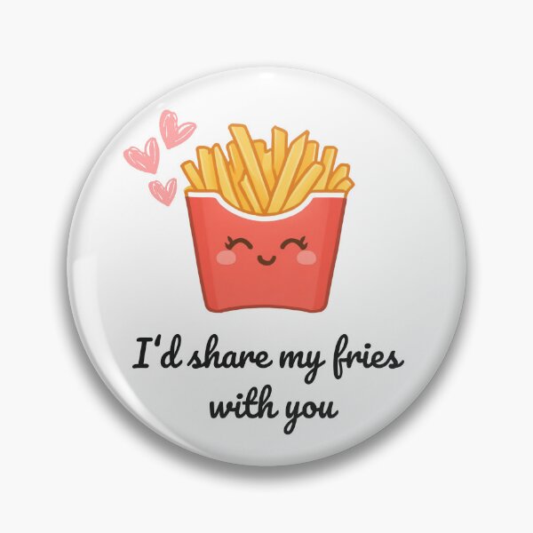 Item preview, Compartiría mis papas fritas contigo - Diseño de San Valentín con papas fritas dulces designed and sold by SparkLuxe.