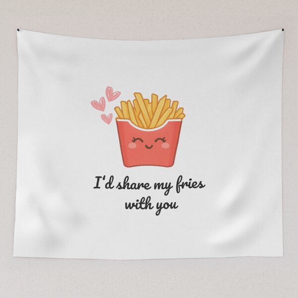 Item preview, I'd share my fries with you - Sweet French Fries Valentine's Day Design designed and sold by SparkLuxe.