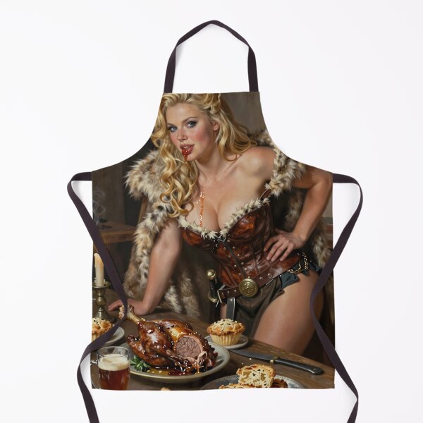 Item preview, Blonde warrior in leather corset with leftovers designed and sold by CathryneDelamort.