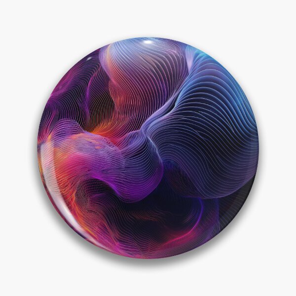 Item preview, Neon Chromatic Flow - Golden Ratio Digital Sculpture designed and sold by AM-Fine-Designs.