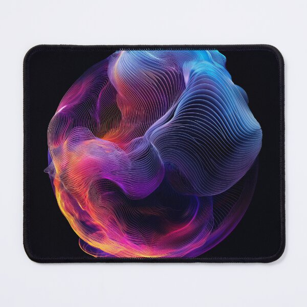 Item preview, Neon Chromatic Flow - Golden Ratio Digital Sculpture designed and sold by AM-Fine-Designs.