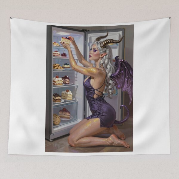Item preview, Wings horns woman reaches leftovers designed and sold by CathryneDelamort.