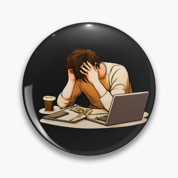 Item preview, Daily Life Exhaustion – Realistic Digital Overload Illustration designed and sold by AdicretorDesign.