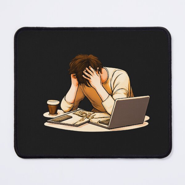 Item preview, Daily Life Exhaustion – Realistic Digital Overload Illustration designed and sold by AdicretorDesign.