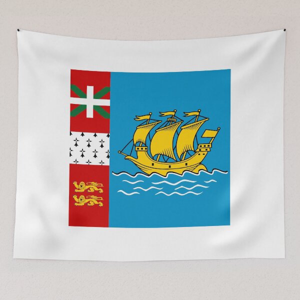 Item preview, Saint Pierre and Miquelon Flag Design designed and sold by NTGUILTY.