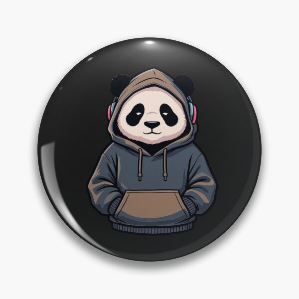 Item preview, Calm Hoodie Panda – Relaxed Minimal Streetwear Cartoon designed and sold by ColorSplash123.