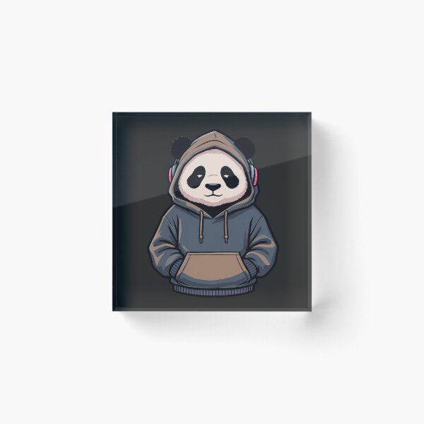 Item preview, Calm Hoodie Panda – Relaxed Minimal Streetwear Cartoon designed and sold by ColorSplash123.