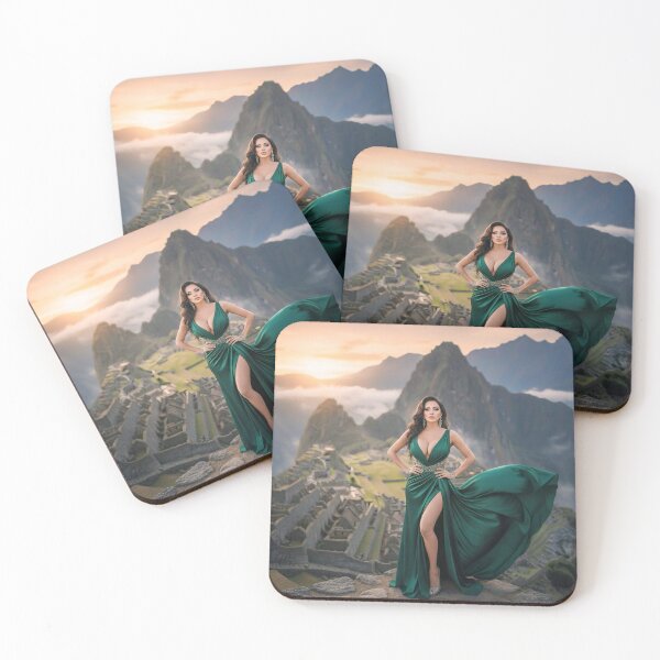 Item preview, Emerald Empress Above Machu Picchu designed and sold by SunsetAngelsAI.
