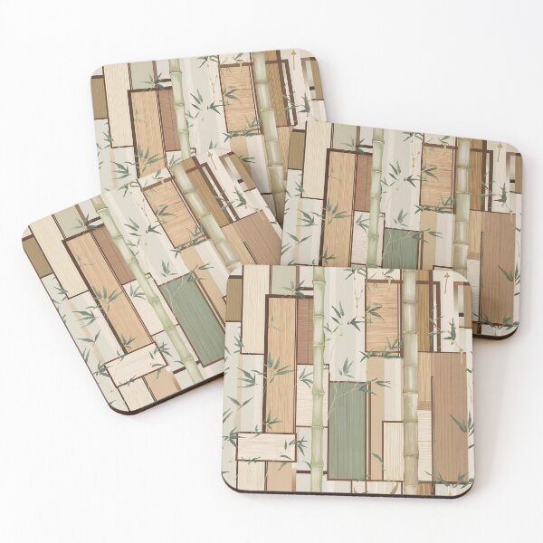 Item preview, Japandi Seamless Pattern – Minimalist Japanese Bamboo Neutral Design designed and sold by Tamas Das.