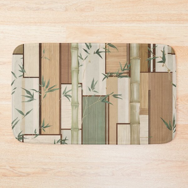 Item preview, Japandi Seamless Pattern – Minimalist Japanese Bamboo Neutral Design designed and sold by Tamas Das.