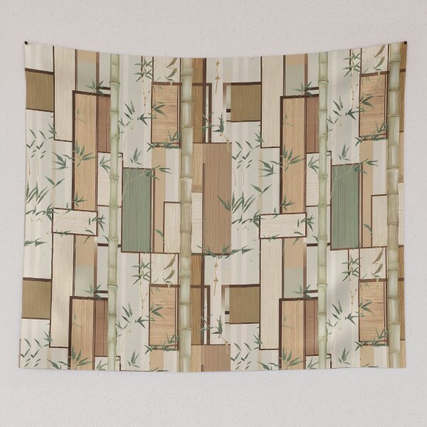 Item preview, Japandi Seamless Pattern – Minimalist Japanese Bamboo Neutral Design designed and sold by Tamas Das.