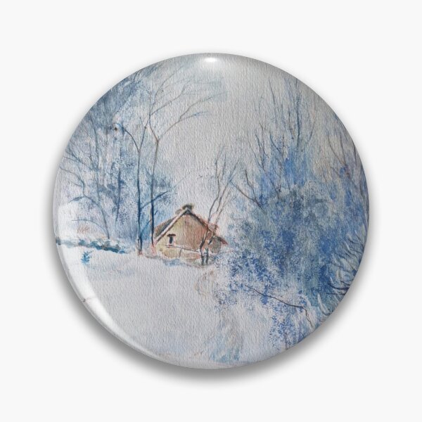 Item preview, Snowy Cottage - pretty winter snow scape designed and sold by LittleLiz.