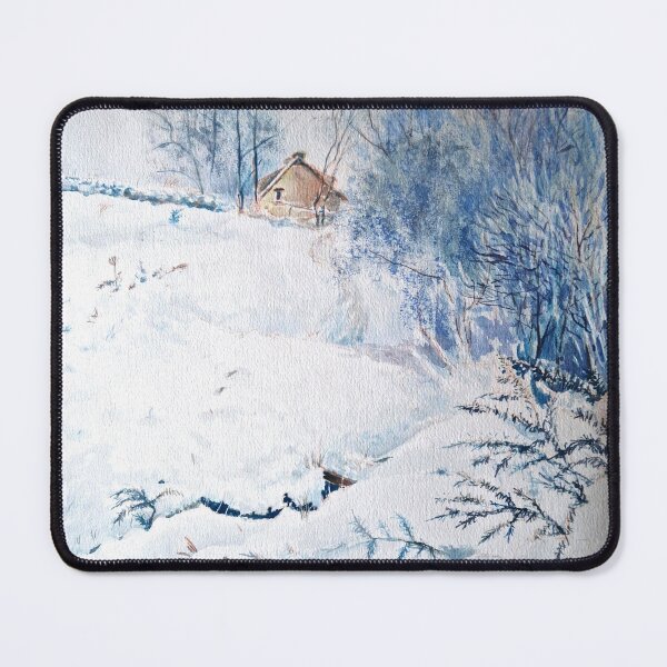 Item preview, Snowy Cottage - pretty winter snow scape designed and sold by LittleLiz.