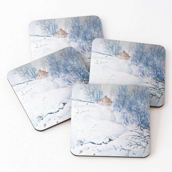 Item preview, Snowy Cottage - pretty winter snow scape designed and sold by LittleLiz.