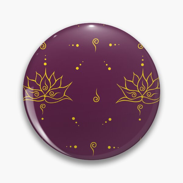 Item preview, Seeds of Growth - Pattern in gold and purple consisting of spiritual symbols designed and sold by FarbraumSeele.