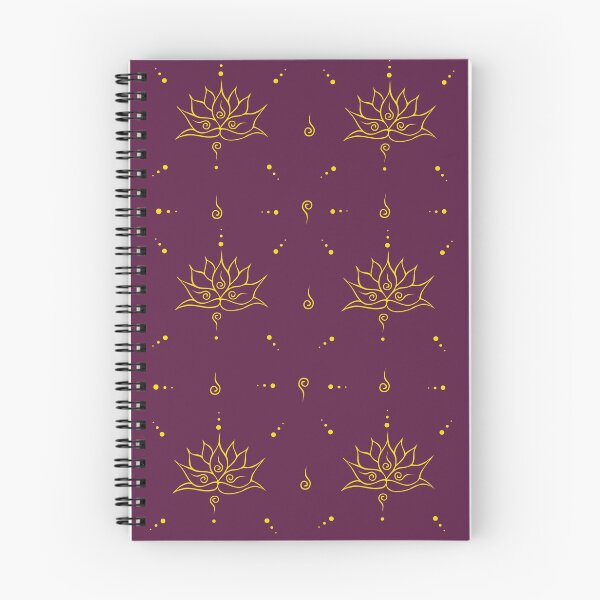 Item preview, Seeds of Growth - Pattern in gold and purple consisting of spiritual symbols designed and sold by FarbraumSeele.