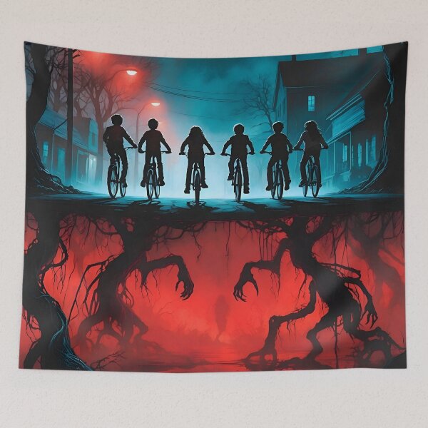 Item preview, Upside Down Ride – Retro Stranger Vibes Poster designed and sold by DanielBDesigns.