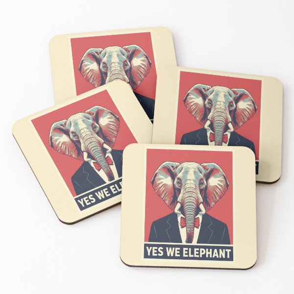 Item preview, Yes We Elephant - Political Animal designed and sold by MOFAPPAREL.
