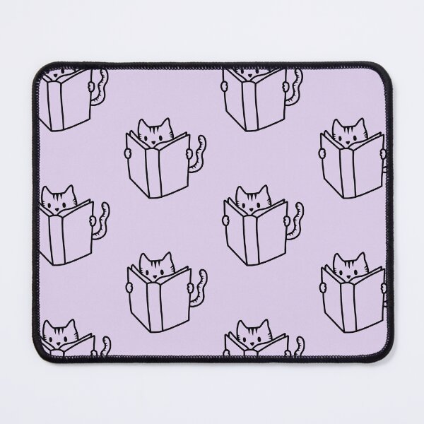 Item preview, cat reading designed and sold by brookewormcreations.