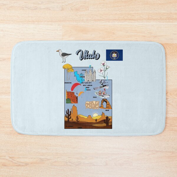 Item preview, Utah Adventure, The Ultimate State Landmarks & Nature Collage designed and sold by mashmosh.