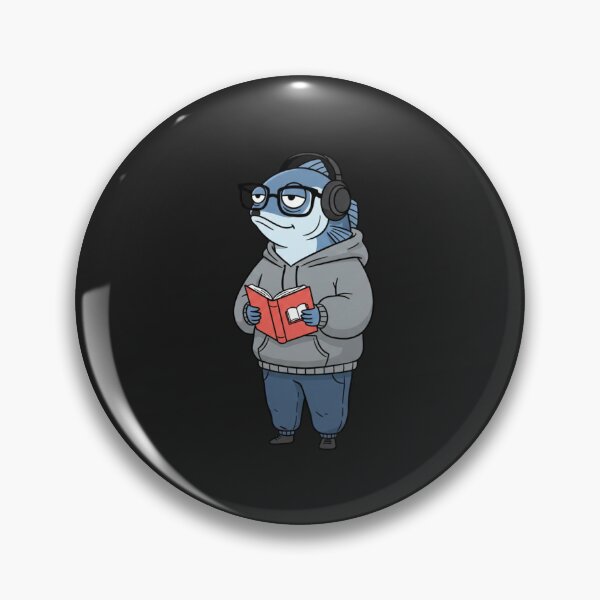 Item preview, Sardine Reading Books – Sleepy Nerdy Hoodie Cartoon designed and sold by ColorSplash123.
