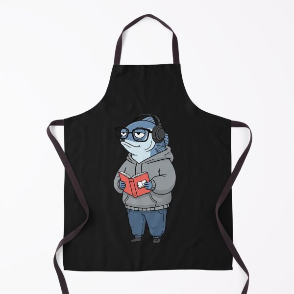 Item preview, Sardine Reading Books – Sleepy Nerdy Hoodie Cartoon designed and sold by ColorSplash123.