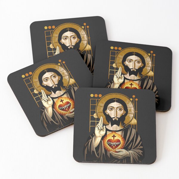 Item preview, Pantocrator of the Sacred Heart (Art-Deco Icon) designed and sold by Sanctum Icons.