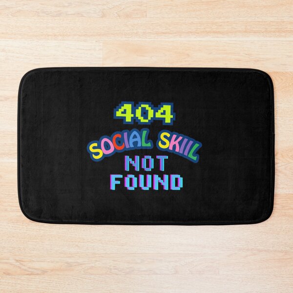 Item preview, 404 Social Skills Not Found - Funny Coder Glitch Art designed and sold by Auraphonix.