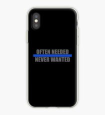 Thin Blue Line Polizeibeamter Strafverfolgung Unterstützung iPhone-Hülle & Cover