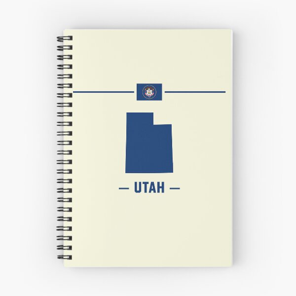 Item preview, Utah State Map - Vintage Blue Minimalist Silhouette designed and sold by mashmosh.