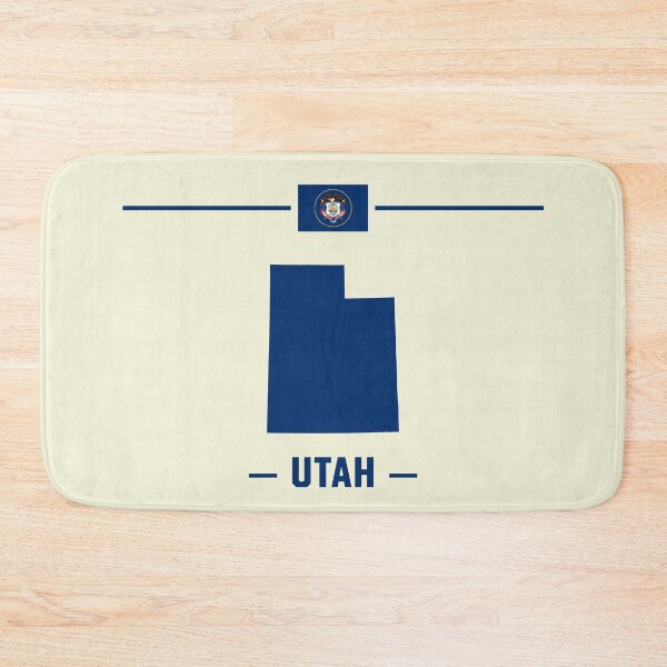 Item preview, Utah State Map - Vintage Blue Minimalist Silhouette designed and sold by mashmosh.