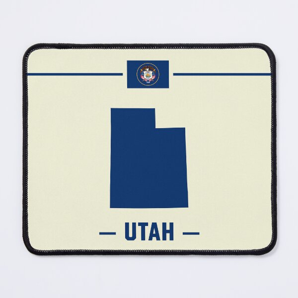 Item preview, Utah State Map - Vintage Blue Minimalist Silhouette designed and sold by mashmosh.