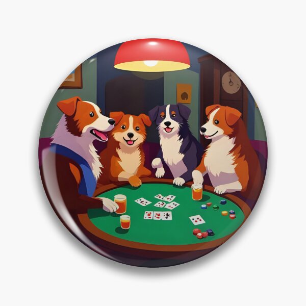 Item preview, Dogs Playing Cards Dog in Poker Game Cute Dog Gambling Dog Winning At Cards Poker Game designed and sold by bestggraphico.