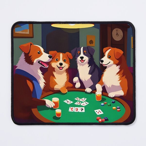 Item preview, Dogs Playing Cards Dog in Poker Game Cute Dog Gambling Dog Winning At Cards Poker Game designed and sold by bestggraphico.