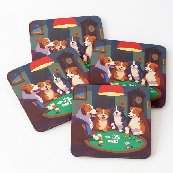 Item preview, Dogs Playing Cards Dog in Poker Game Cute Dog Gambling Dog Winning At Cards Poker Game designed and sold by bestggraphico.