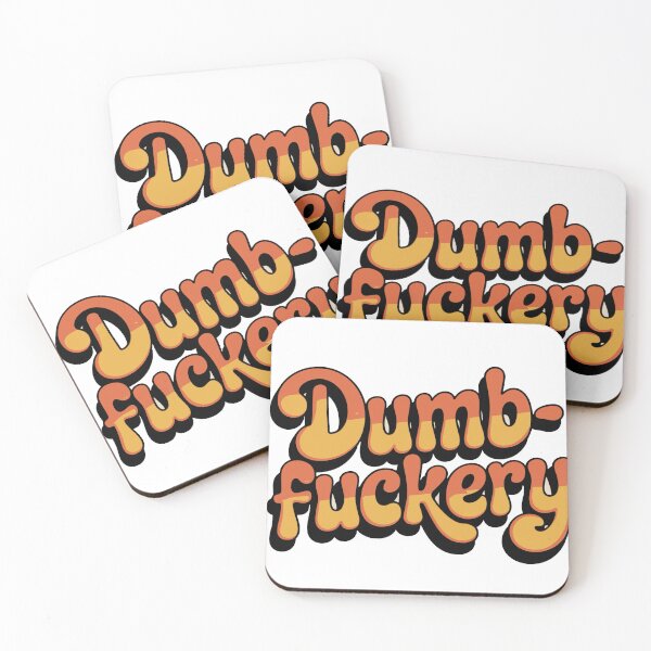 Item preview, DUMB FUCKERY – Retro Orange Bubble Typography Funny Quote designed and sold by Dospart.
