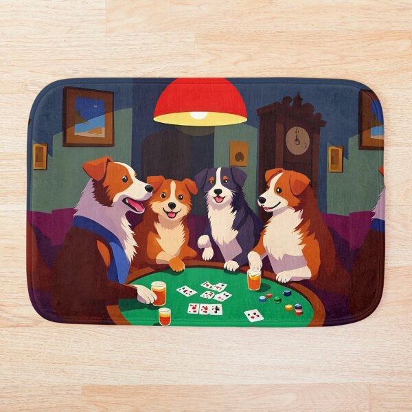 Item preview, Dogs Playing Cards Dog in Poker Game Cute Dog Gambling Dog Winning At Cards Poker Game designed and sold by bestggraphico.