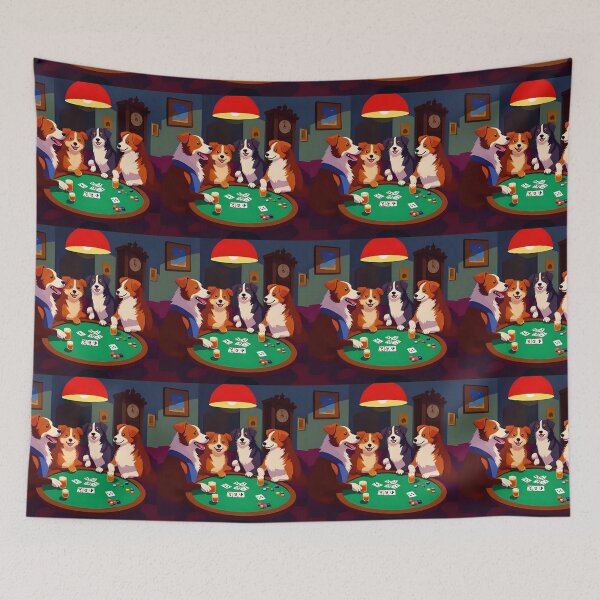Item preview, Dogs Playing Cards Dog in Poker Game Cute Dog Gambling Dog Winning At Cards Poker Game designed and sold by bestggraphico.