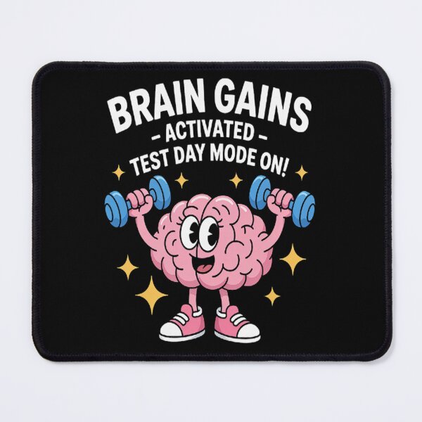 Item preview, Brain Gains Activated Test Day Mode On Rock Testing Teacher designed and sold by TheRetroStyle.
