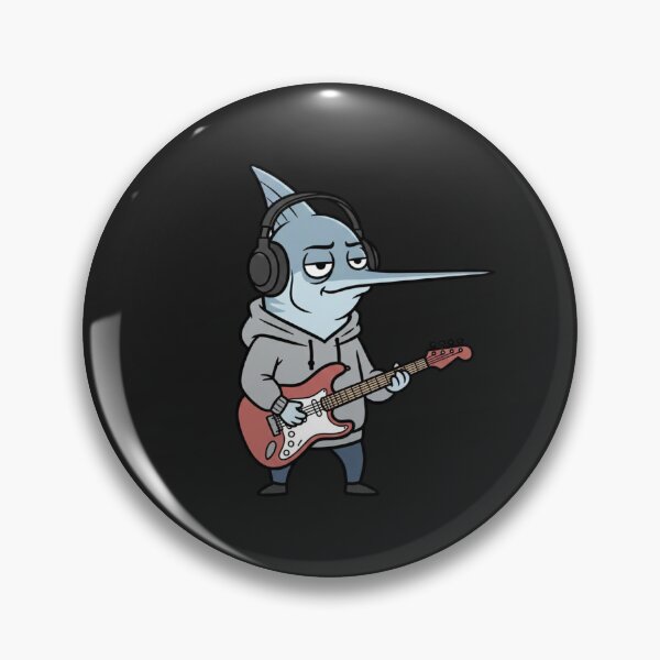 Item preview, Swordfish Guitar Player – Tired but Cool Music Cartoon designed and sold by ColorSplash123.