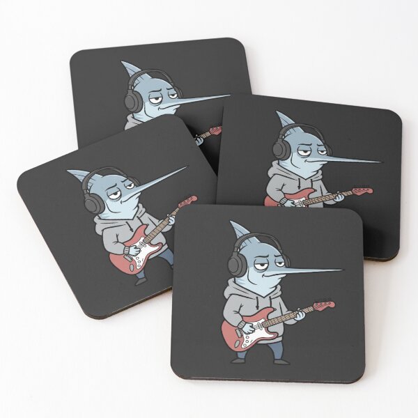 Item preview, Swordfish Guitar Player – Tired but Cool Music Cartoon designed and sold by ColorSplash123.