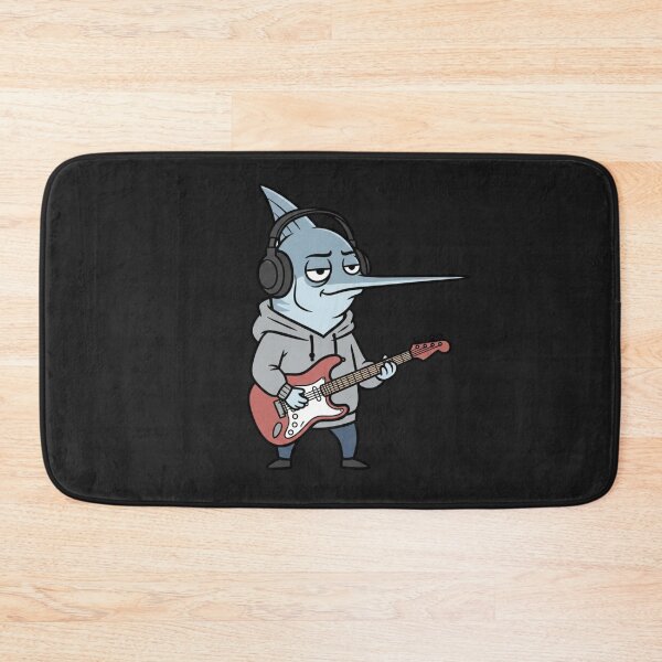 Item preview, Swordfish Guitar Player – Tired but Cool Music Cartoon designed and sold by ColorSplash123.