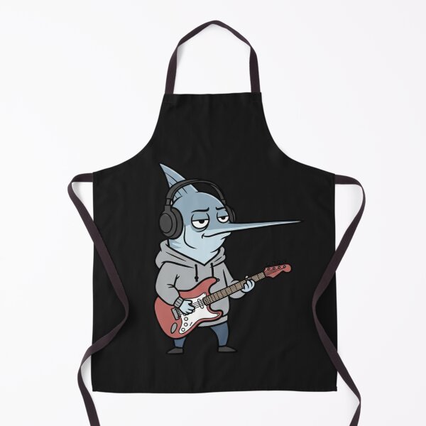 Item preview, Swordfish Guitar Player – Tired but Cool Music Cartoon designed and sold by ColorSplash123.