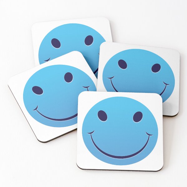 Item preview, Minimalist Electric Blue Smiley Face - Simple Joy designed and sold by homybear.