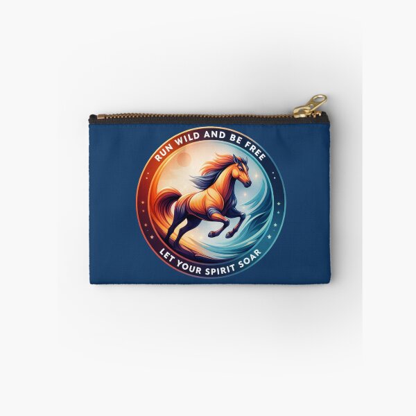 Item preview, Running Horse Circle Art with Quote – Run Wild Be Free  designed and sold by Sonia dutta_art.