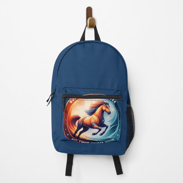 Item preview, Running Horse Circle Art with Quote – Run Wild Be Free designed and sold by Sonia dutta_art.