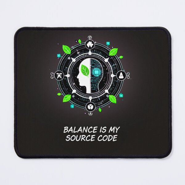 Item preview, Balance is my Source Code - Cyber Zen Head designed and sold by Shift-Bloom.